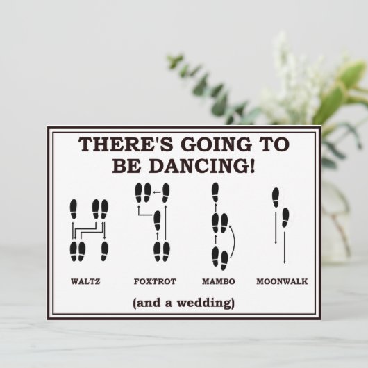 踊り日付の結婚発表を保存 招待状 (スタンド正面)