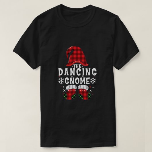 踊り格言バッファロープレイドマッチングクリスマスファム Tシャツ (デザイン正面)