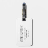 踊り森林動物クリスマスウォーター色 ラゲッジタグ (裏面縦)