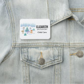 踊り森林動物クリスマスウォーター色 名札 (インサイチュ)