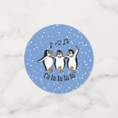 踊り歌ペンギンデザインテーブル コンフェッティ (スモール正面)