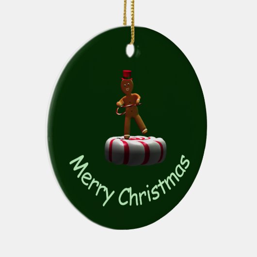 踊り漫画ジンジャーブレッドマン セラミックオーナメント (右)