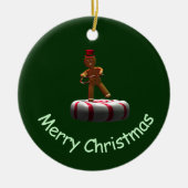 踊り漫画ジンジャーブレッドマン セラミックオーナメント (正面)