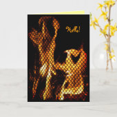 踊り火こんにちは！ カード (黄色い花)