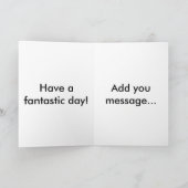 踊り牛の名前の誕生日カードにメッセージを追加 カード (内部)