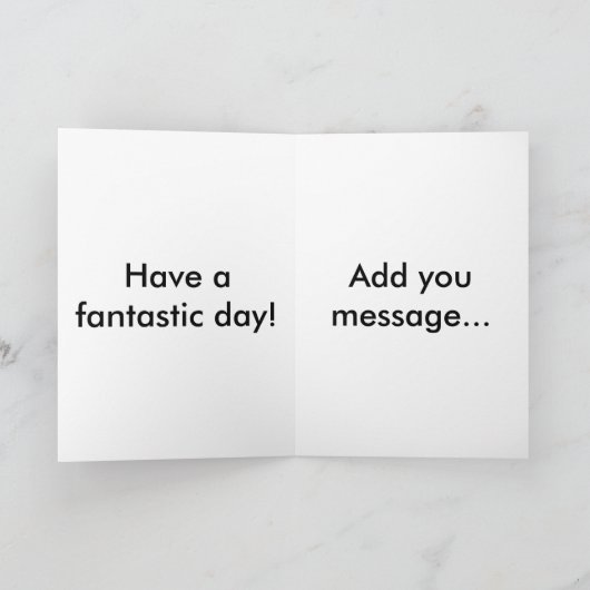 踊り牛の名前の誕生日カードにメッセージを追加 カード (内部)