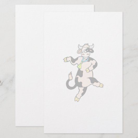 踊り牛文房具 便箋 (正面/裏面)