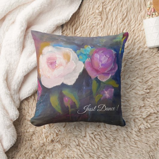 踊り牡丹 クッション (ブランケット)