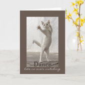 踊り猫のバースデー・カード カード (黄色い花)