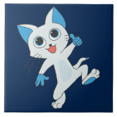 踊り猫セラミックタイル タイル (正面)