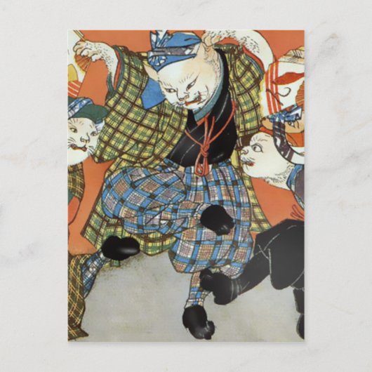 踊り猫葉書 ポストカード (正面)