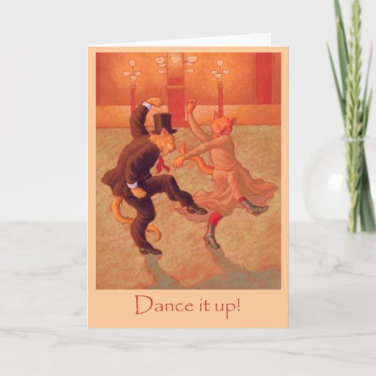 踊り猫誕生日カード カード (正面)