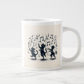 踊り猫3匹。 ジャンボコーヒーマグカップ (右)