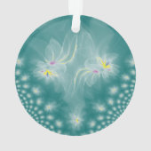 踊り白金ゴールドフラクタル水ユリ オーナメント (裏面)