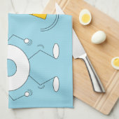 踊り粉末ドーナツ&コーヒーマグ： キッチンタオル (四つ折り)