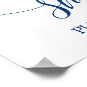 踊り結婚シューズのNavy Blue ポスター (角)