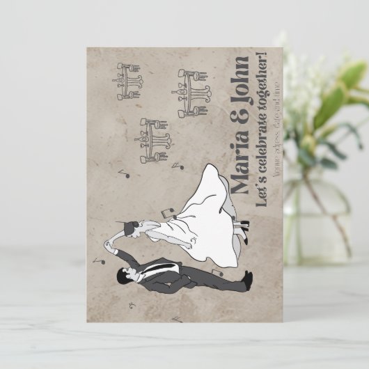 踊り結婚夫婦 招待状 (スタンド正面)