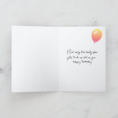 踊り老婦人の老齢誕生日 カード (内部)