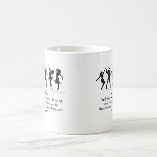 踊り考えが狂ってる コーヒーマグカップ (中央)