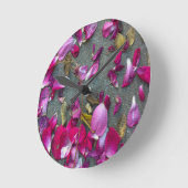 踊り花びらI ラウンド壁時計 (傾斜)