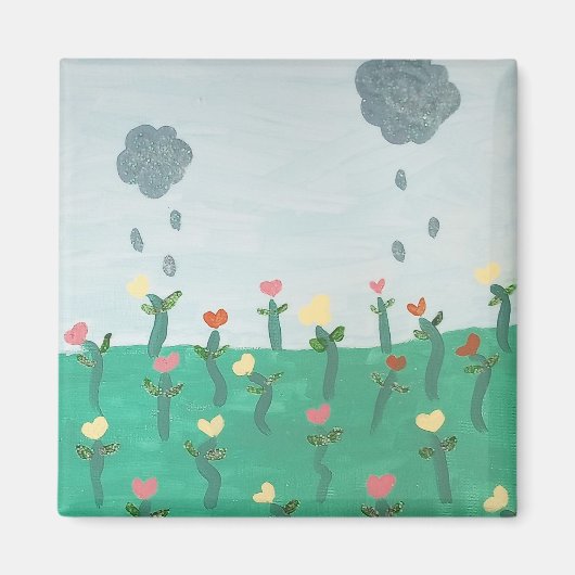 踊り花磁石 マグネット (正面)