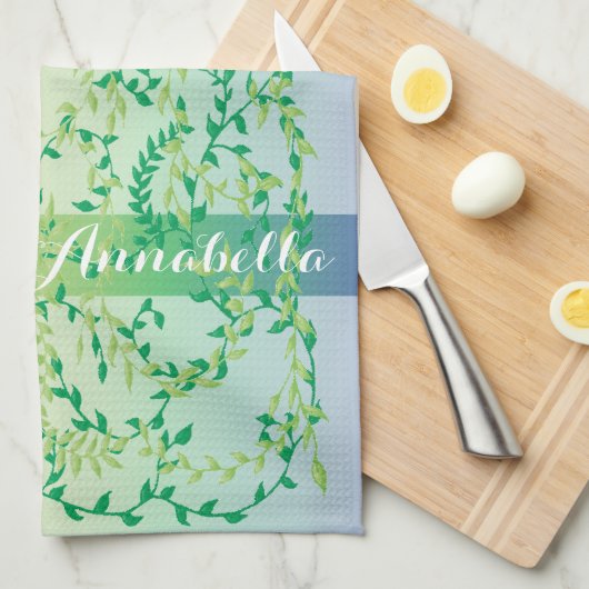 踊り葉 キッチンタオル (四つ折り)