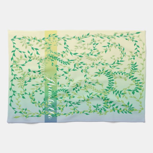 踊り葉 キッチンタオル (横)