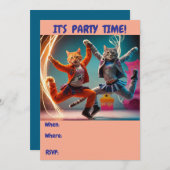 踊り虎猫 招待状 (正面/裏面)