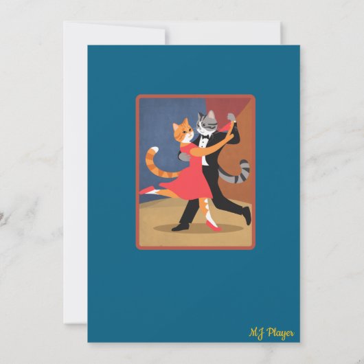 踊り虎猫 招待状 (裏面)