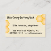 踊り蜂ハニー名刺 名刺 (裏面)