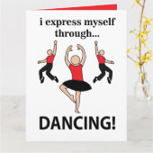 踊り表現自身踊り カード (黄色い花)