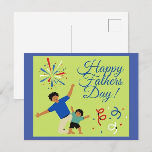 踊り親子はがき ポストカード (正面/裏面)