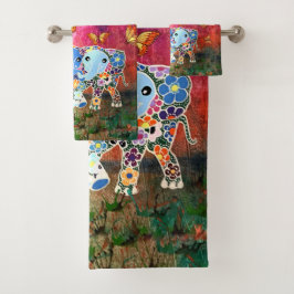 踊り象 バスタオルセット