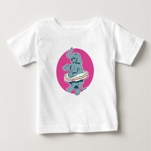 踊り象 ベビーTシャツ (正面)