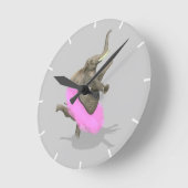 踊り象 ラウンド壁時計 (傾斜)
