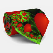 踊り赤いハートモダン抽象芸術フラクタル ネクタイ (ロール)