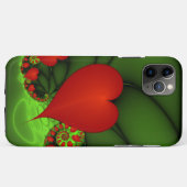 踊り赤いハートモダン抽象芸術フラクタル Case-Mate iPhoneケース (裏面(横))