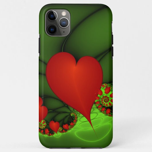 踊り赤いハートモダン抽象芸術フラクタル Case-Mate iPhoneケース (裏面)