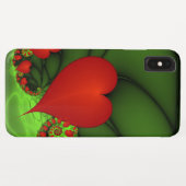 踊り赤いハートモダン抽象芸術フラクタル Case-Mate iPhoneケース (裏面(横))