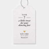 踊り足の処理フリップフロップ結婚式の引き出物ラベル ギフトタグ (裏面)