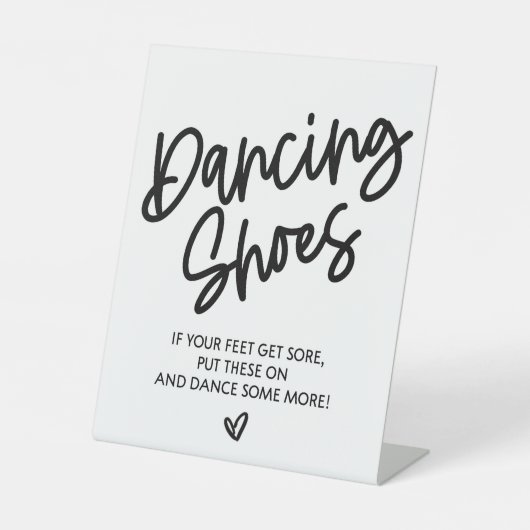 踊り足の標識用結婚靴 台座サイン (正面)