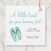 踊り足の結婚ビーチサンダル フェイバータグ (裏面)