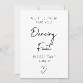 踊り足の署名テンプレート結婚、のビーチサンダルSig 招待状 (正面)