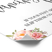 踊り足はビーチサンダル結婚のピンクフローラ ポスター (角)