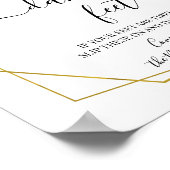 踊り足はビーチサンダル結婚の緑の金ゴールド ポスター (角)