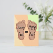 踊り足アハッピー足 ポストカード (スタンド正面)