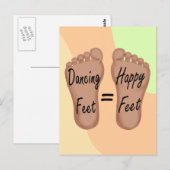踊り足アハッピー足 ポストカード (正面/裏面)