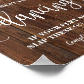 踊り足サインビーチサンダルウェスタン結婚ズ ポスター (角)