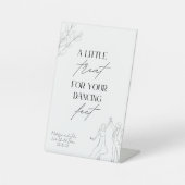 踊り足シューズのミニマリストのための小さな治療 台座サイン (正面)