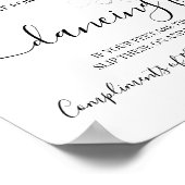 踊り足ビーチサンダルウェディングレセプションサイン ポスター (角)